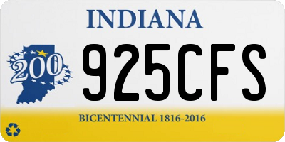 IN license plate 925CFS