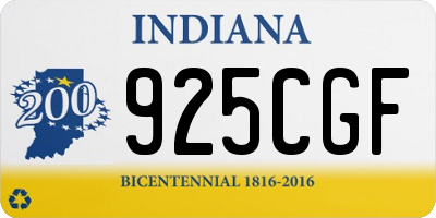 IN license plate 925CGF