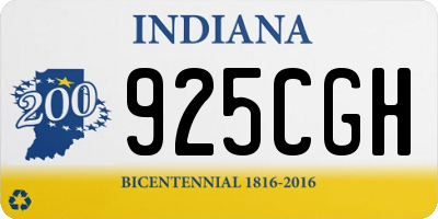 IN license plate 925CGH