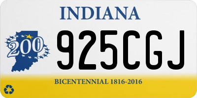 IN license plate 925CGJ