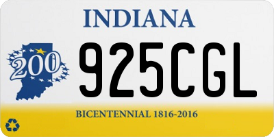 IN license plate 925CGL