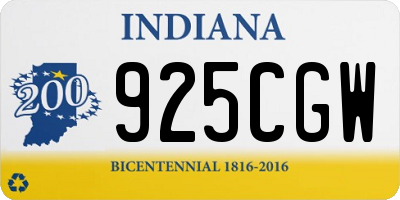 IN license plate 925CGW