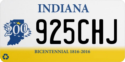 IN license plate 925CHJ