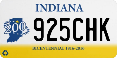 IN license plate 925CHK