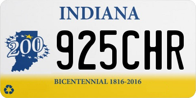 IN license plate 925CHR