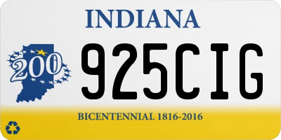 IN license plate 925CIG