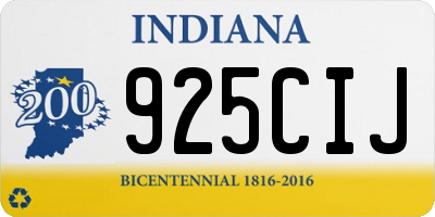 IN license plate 925CIJ