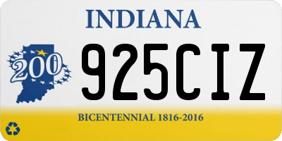IN license plate 925CIZ