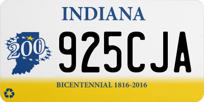 IN license plate 925CJA