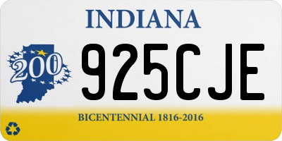 IN license plate 925CJE