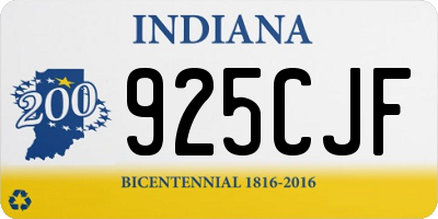 IN license plate 925CJF