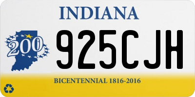 IN license plate 925CJH