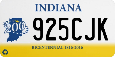 IN license plate 925CJK