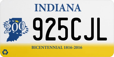 IN license plate 925CJL