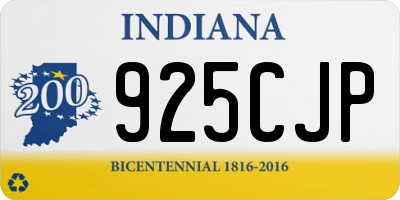 IN license plate 925CJP