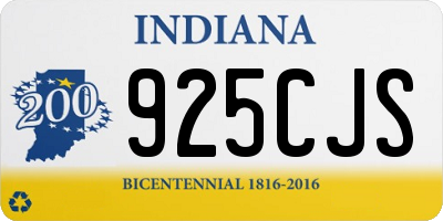 IN license plate 925CJS