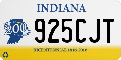 IN license plate 925CJT