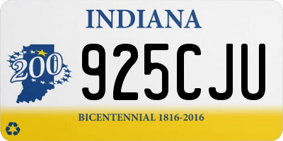 IN license plate 925CJU