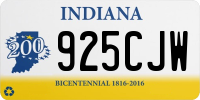 IN license plate 925CJW