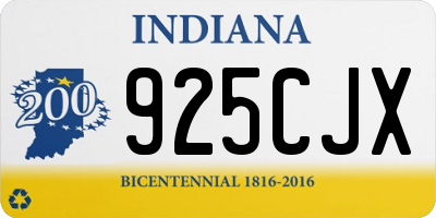 IN license plate 925CJX