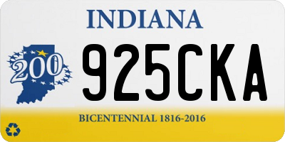 IN license plate 925CKA
