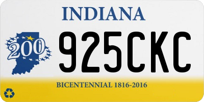 IN license plate 925CKC