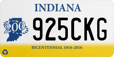 IN license plate 925CKG
