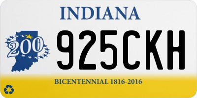 IN license plate 925CKH