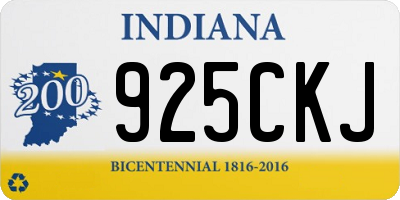IN license plate 925CKJ