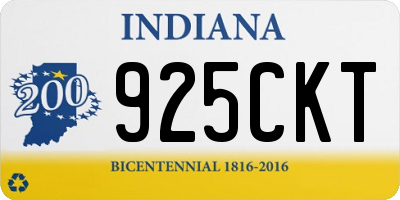 IN license plate 925CKT