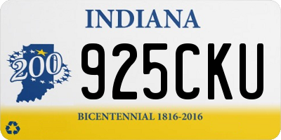 IN license plate 925CKU