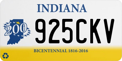 IN license plate 925CKV