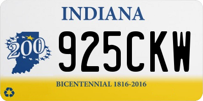 IN license plate 925CKW