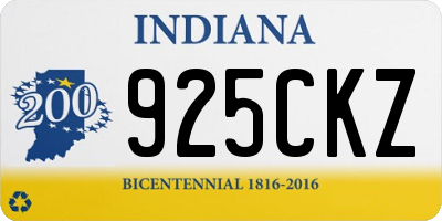 IN license plate 925CKZ