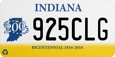 IN license plate 925CLG