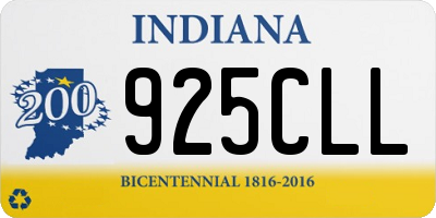 IN license plate 925CLL