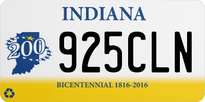 IN license plate 925CLN