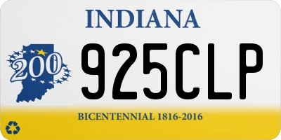 IN license plate 925CLP