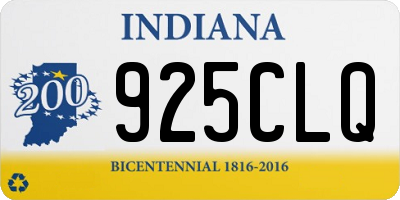 IN license plate 925CLQ