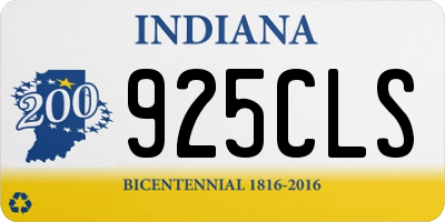 IN license plate 925CLS