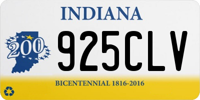 IN license plate 925CLV