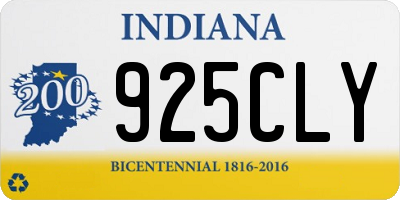 IN license plate 925CLY