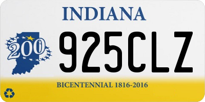 IN license plate 925CLZ