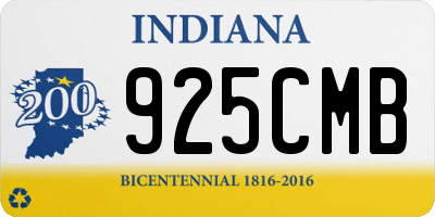 IN license plate 925CMB
