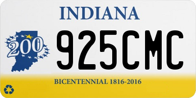 IN license plate 925CMC