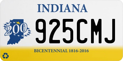 IN license plate 925CMJ