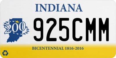 IN license plate 925CMM