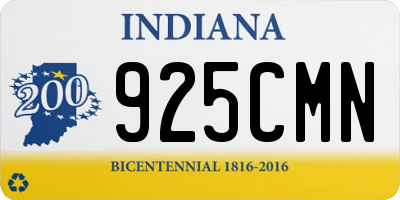 IN license plate 925CMN