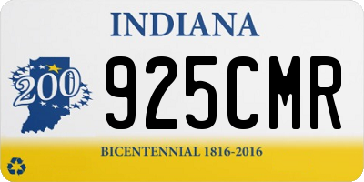 IN license plate 925CMR