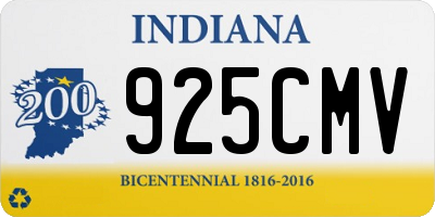 IN license plate 925CMV